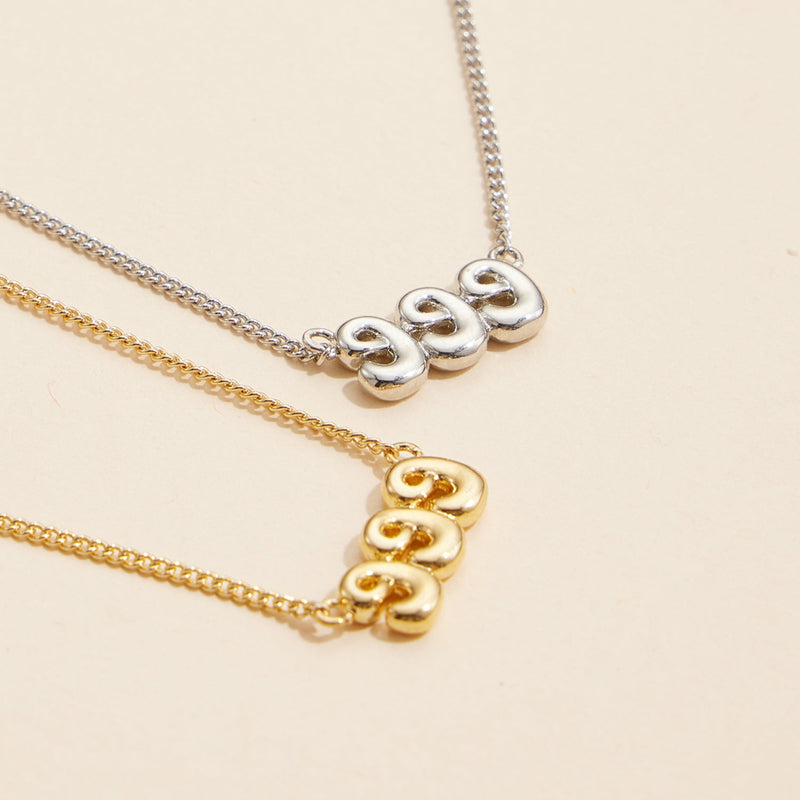 Angel Number "999" 18K Gold Dipped Necklace