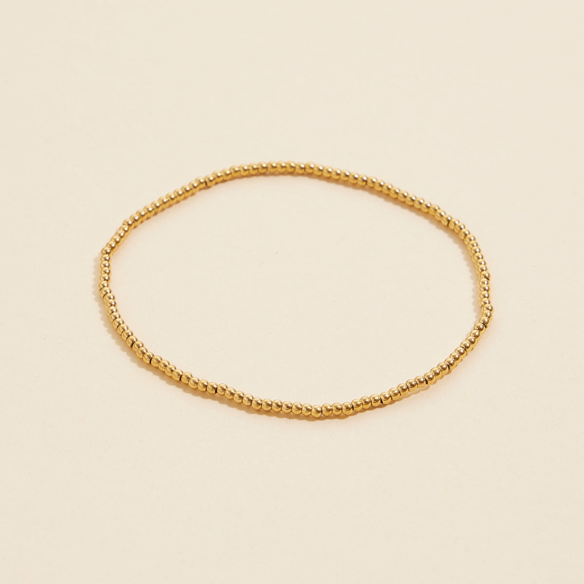 Beaded Gold Dip Stainless Steel Bracelet