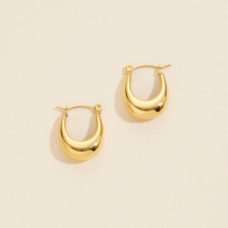 Basic Gold Dip Stainless Steel Hoop Earrings