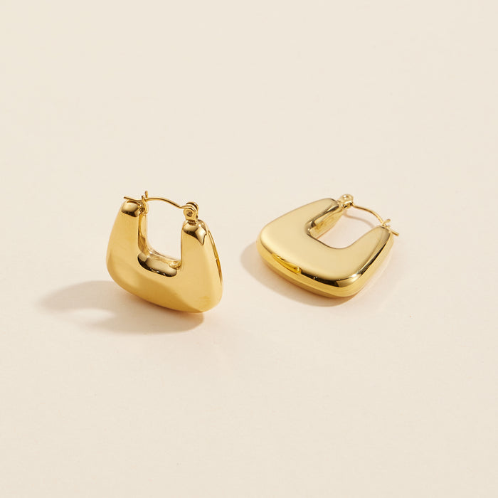 Basic Gold Dip Stainless Steel Hoop Earrings