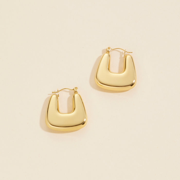 Basic Gold Dip Stainless Steel Hoop Earrings