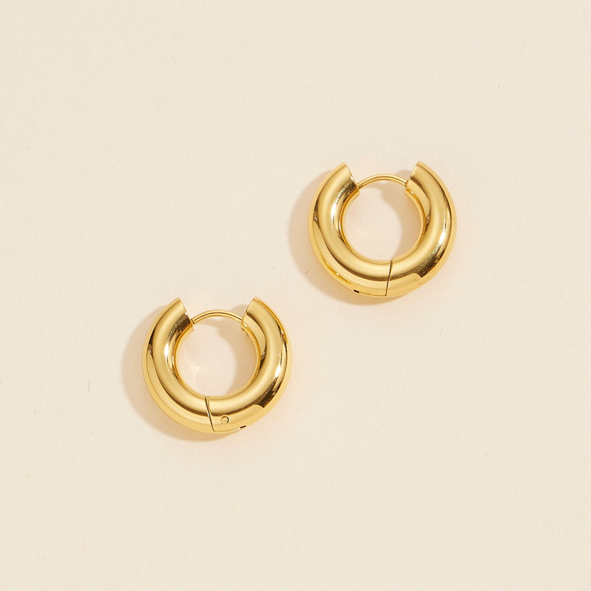 Gold Dip Stainless Steel Hoop Earrings