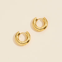 Gold Dip Stainless Steel Hoop Earrings