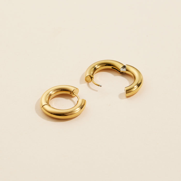 Gold Dip Stainless Steel Hoop Earrings