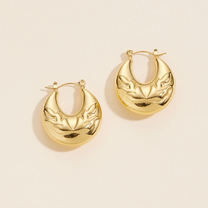 Gold Dip Stainless Steel Hoop Earrings