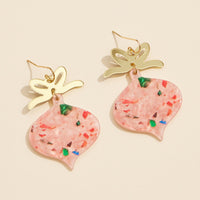 Festive Acrylic Bow and Ornament Drop Earrings