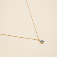 Birthstone Glass Charm Short Necklaces