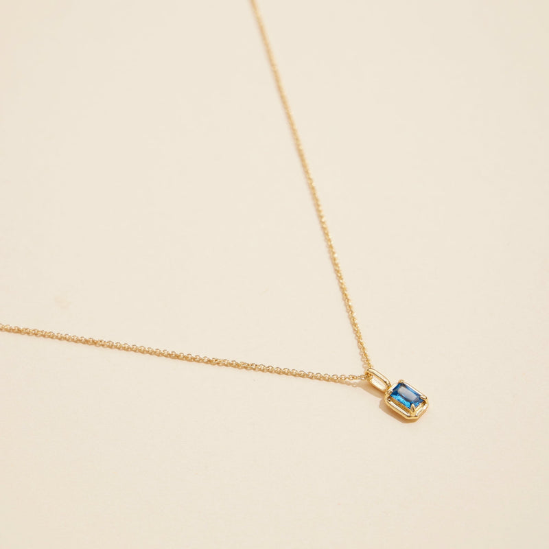 Birthstone Glass Charm Short Necklaces