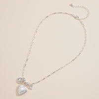 Heart Charm Necklace with Locket – Elegant Layered Chain Jewelry