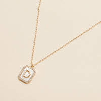 Initial Shell Charm Short Necklace