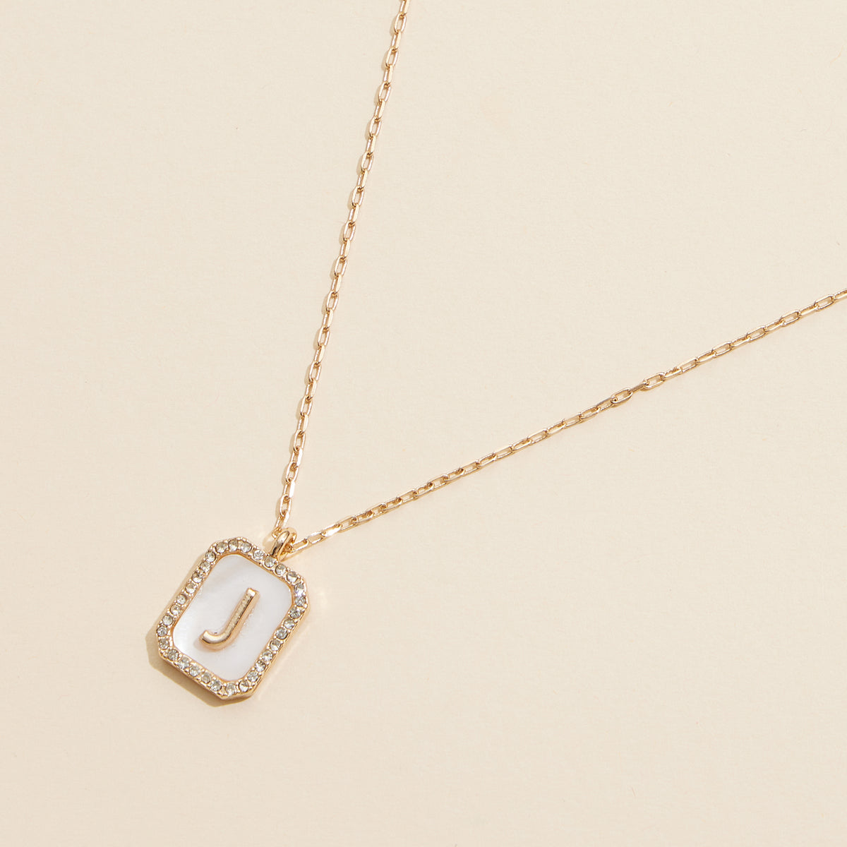 Initial Shell Charm Short Necklace