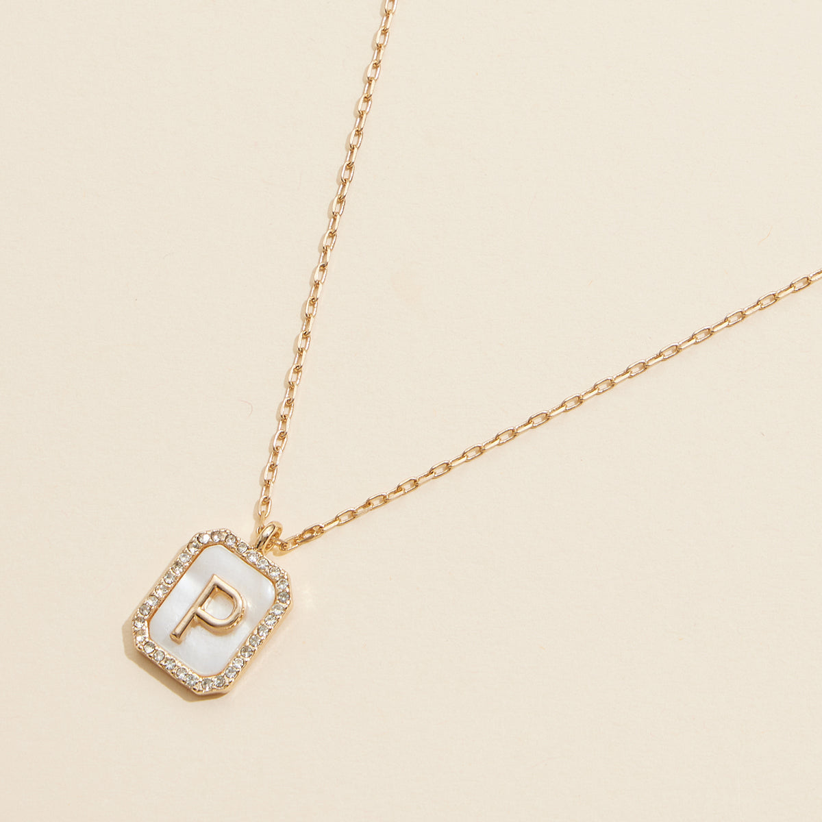 Initial Shell Charm Short Necklace