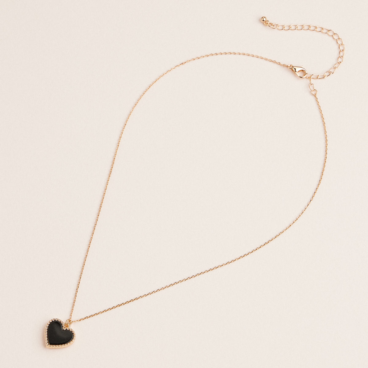 Gold Heart Pendant Necklace – Enamel and Crystal Charm Necklaces