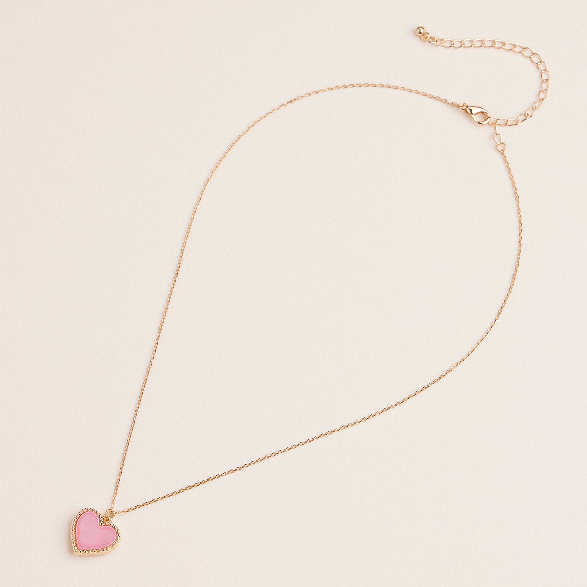 Gold Heart Pendant Necklace – Enamel and Crystal Charm Necklaces