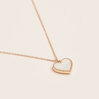 Gold Heart Pendant Necklace – Enamel and Crystal Charm Necklaces