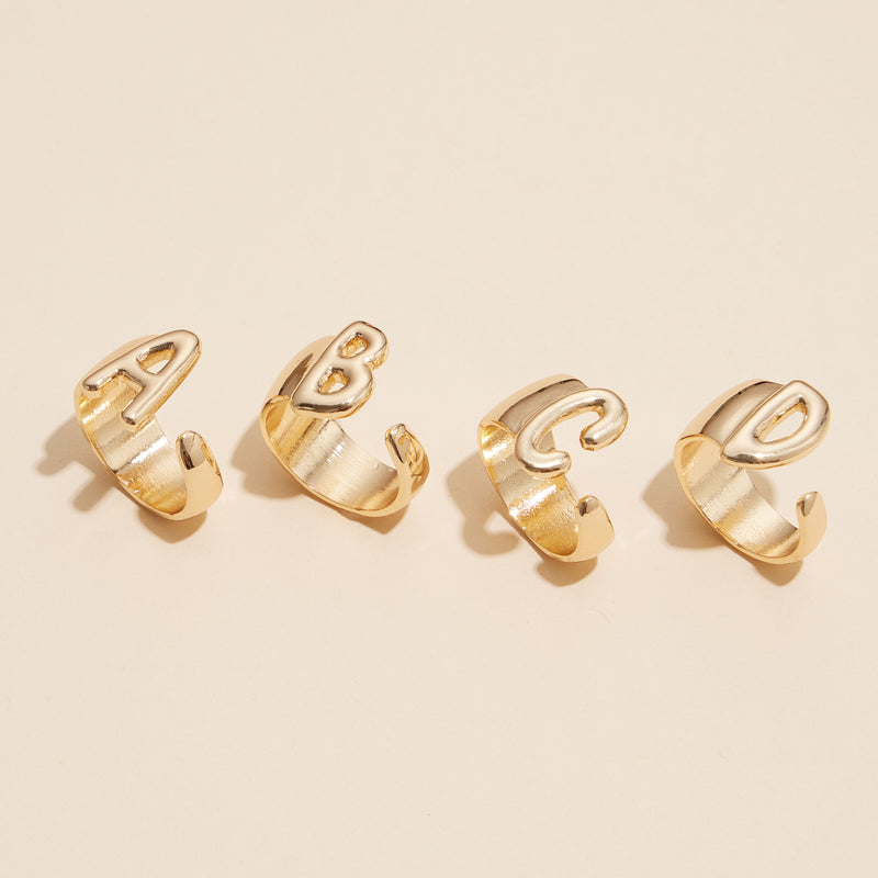 Gold Initial Rings