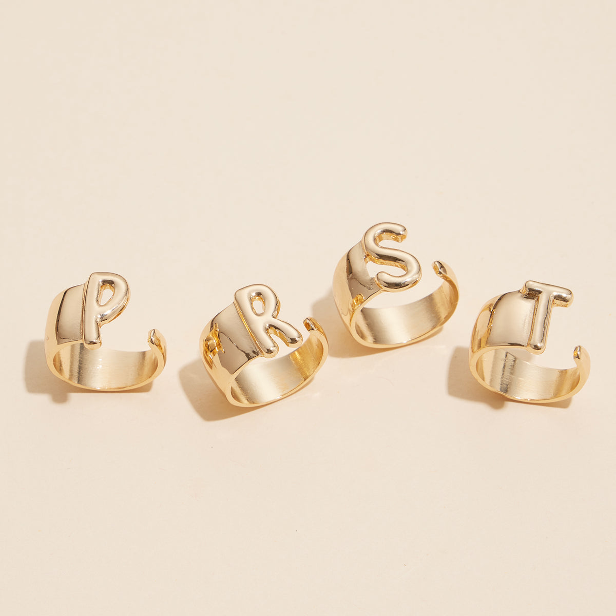 Gold Initial Rings