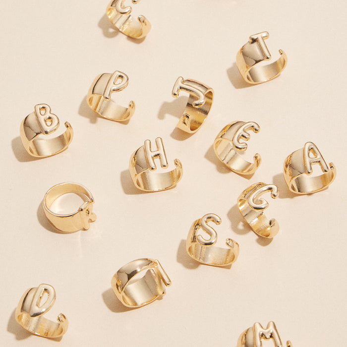 Gold Initial Rings