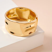 Irregular Wide 18K Gold Cuff Bracelet