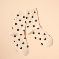 Polka Dotted Mid Calf Socks Assorted Pack of 4