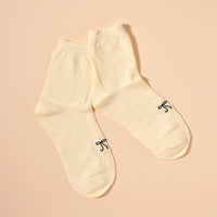 Bow Basic Mid Calf Socks