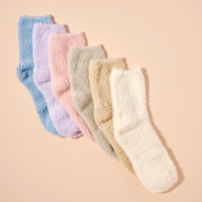 Fuzzy Crew Socks Assorted Pack of 6