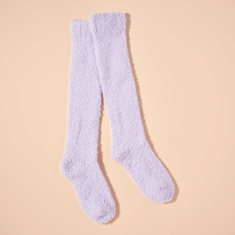 Fuzzy Knee Length Socks Assorted Pack of 6