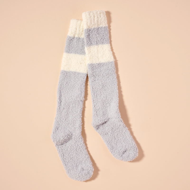 Fuzzy Knee Length Socks Assorted Pack of 6