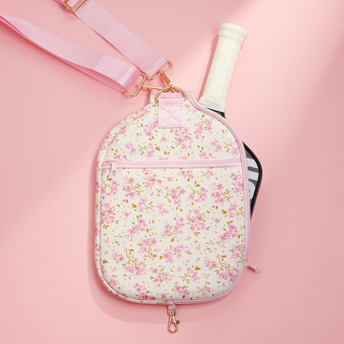 Boho Floral Neoprene Pickleball Paddle Bag