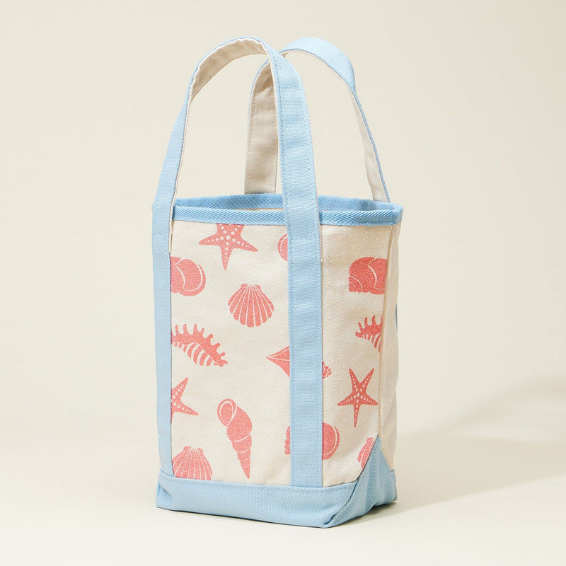 Small Size Sea Shell Print Everywhere-Carry Canvas Bag