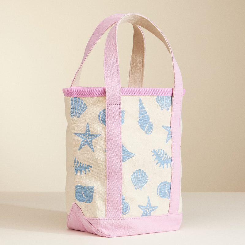 Small Size Sea Shell Print Everywhere-Carry Canvas Bag