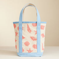 Small Size Sea Shell Print Everywhere-Carry Canvas Bag