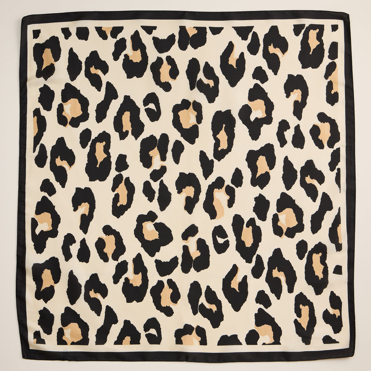 Leopard Print Silk-Texture Scarf – Chic Square Scarf for Bold & Stylish Looks