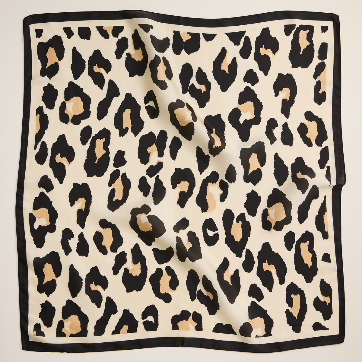 Leopard Print Silk-Texture Scarf – Chic Square Scarf for Bold & Stylish Looks