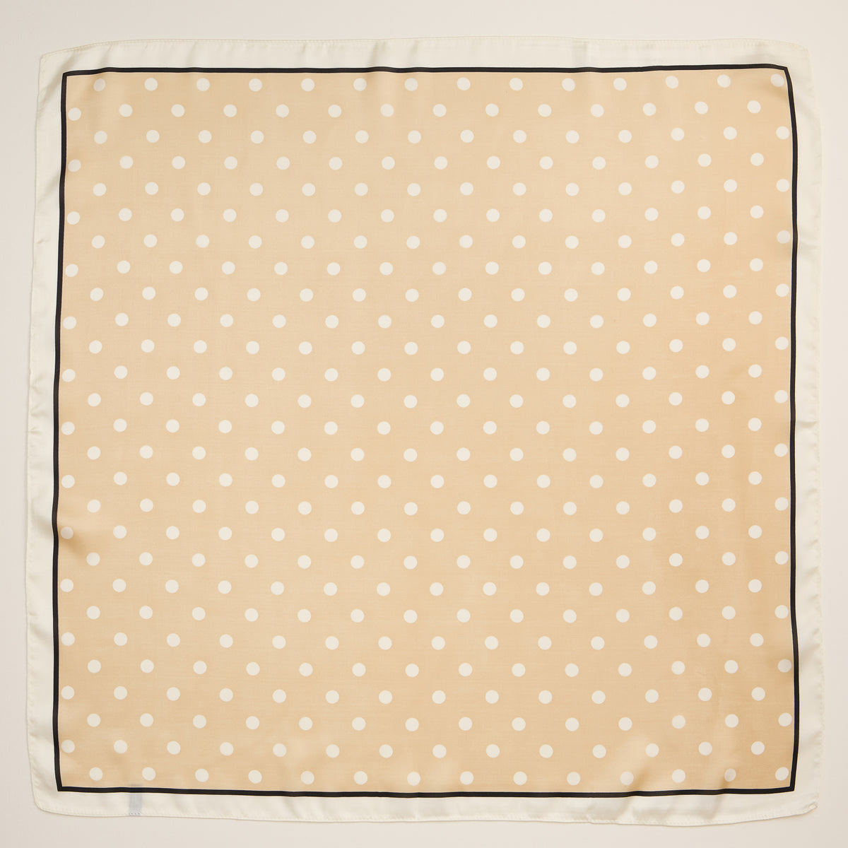 Classic Polka Dot Scarf – Vintage-Inspired Square Scarf with Silk Texture