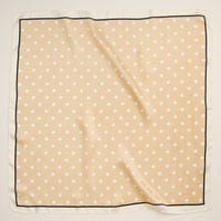 Classic Polka Dot Scarf – Vintage-Inspired Square Scarf with Silk Texture