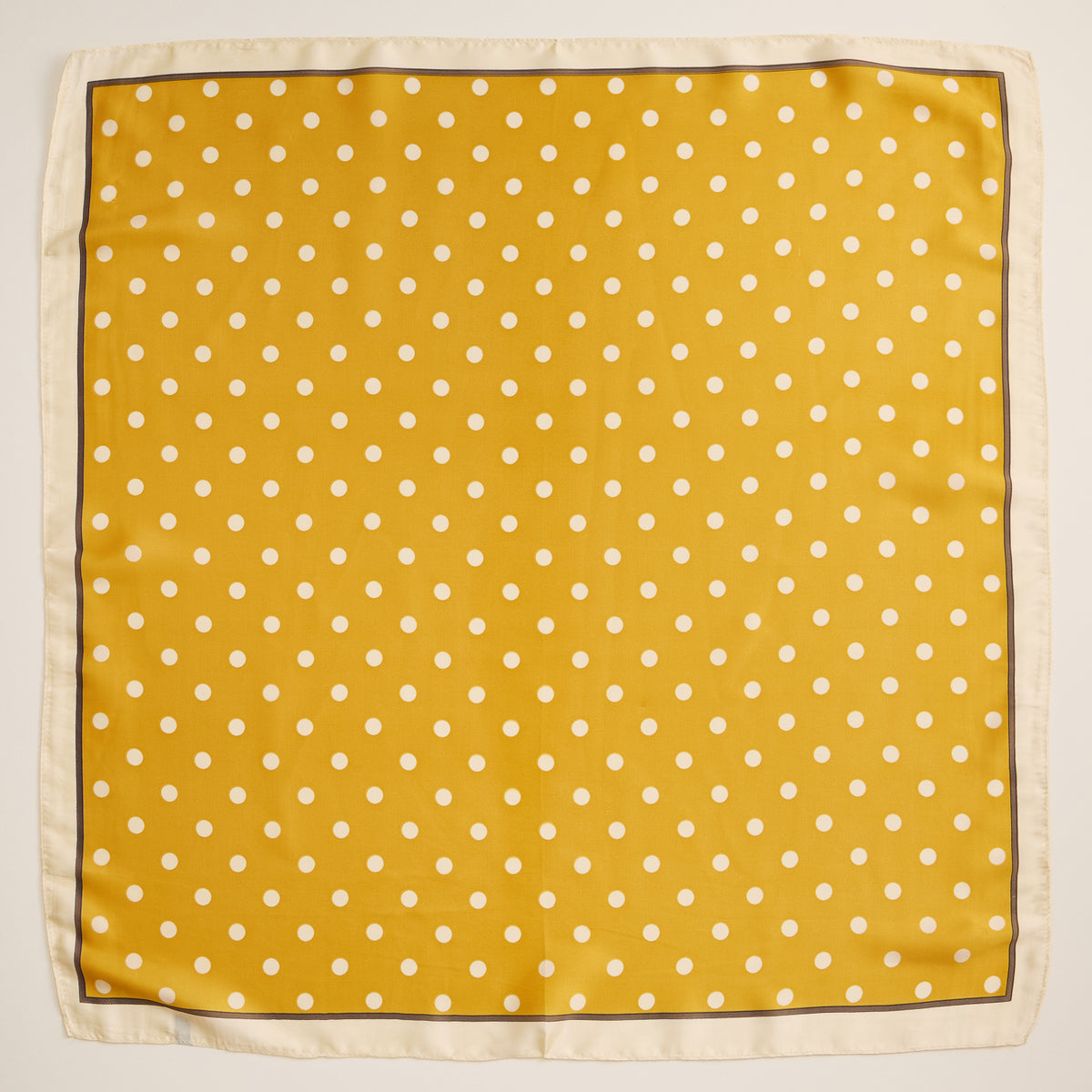 Classic Polka Dot Scarf – Vintage-Inspired Square Scarf with Silk Texture