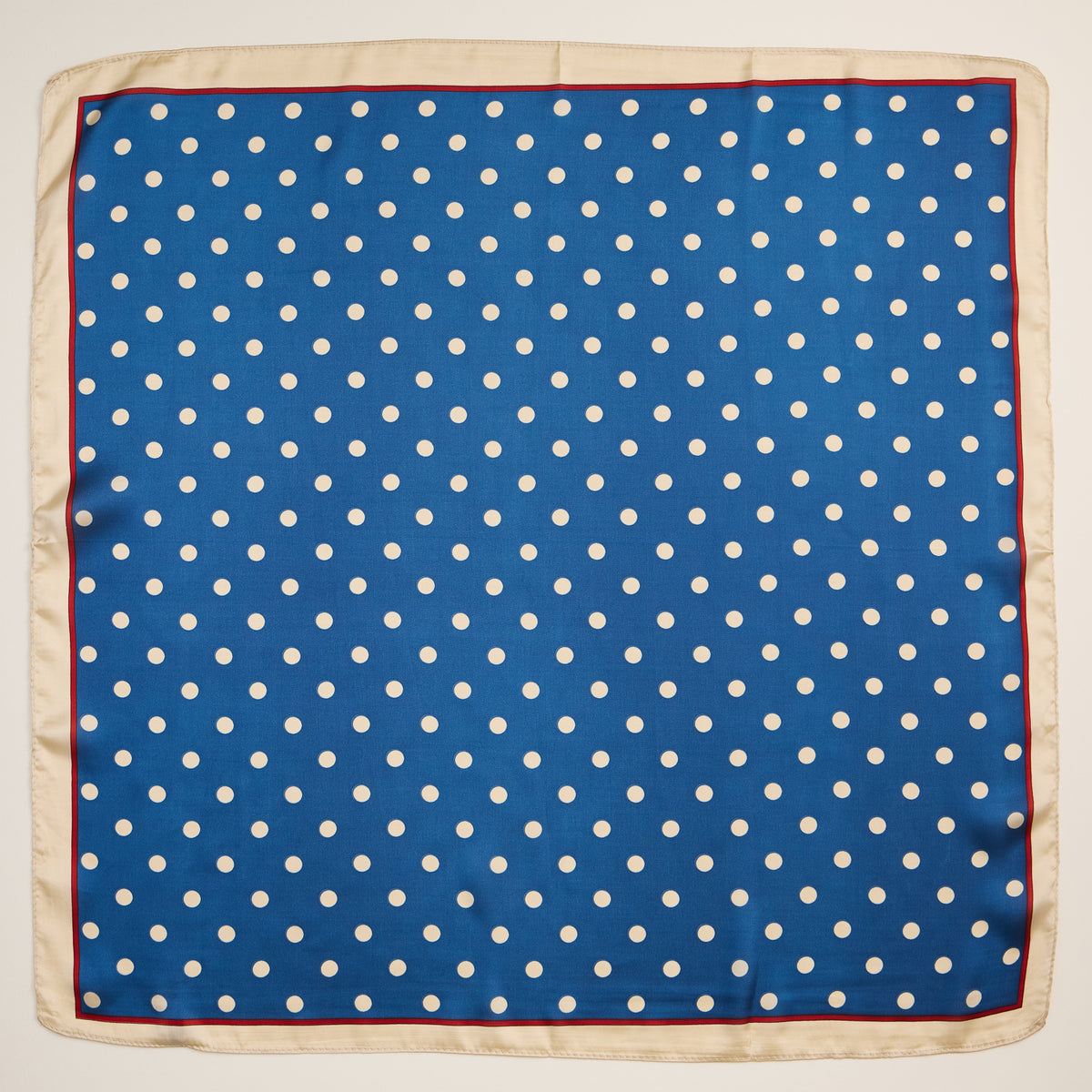 Classic Polka Dot Scarf – Vintage-Inspired Square Scarf with Silk Texture