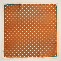 Classic Polka Dot Scarf – Vintage-Inspired Square Scarf with Silk Texture