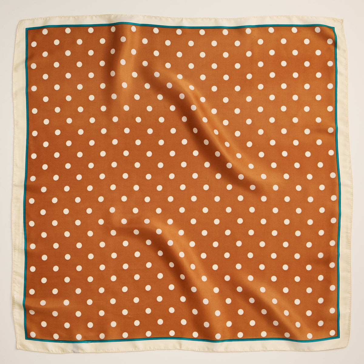 Classic Polka Dot Scarf – Vintage-Inspired Square Scarf with Silk Texture