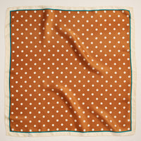 Classic Polka Dot Scarf – Vintage-Inspired Square Scarf with Silk Texture