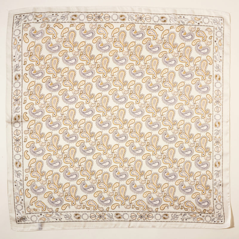 Classic Paisley Silk-Feel Scarf – Timeless & Elegant Soft Polyester Bandana