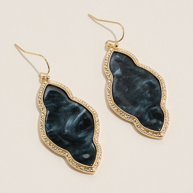 Acetate Drop Earrings – Lightweight, Stylish & Statement Jewelry - Marble Finish