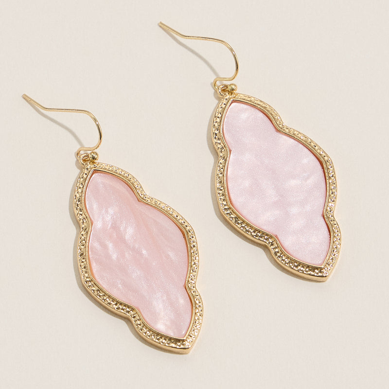 Acetate Drop Earrings – Lightweight, Stylish & Statement Jewelry - Marble Finish