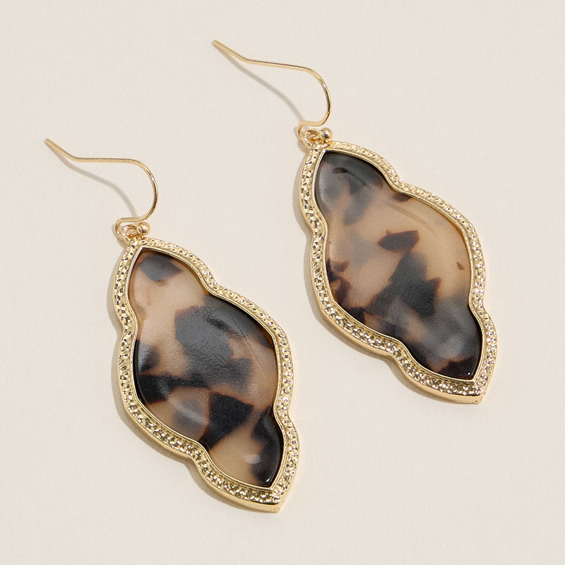 Acetate Drop Earrings – Lightweight, Stylish & Statement Jewelry - Marble Finish