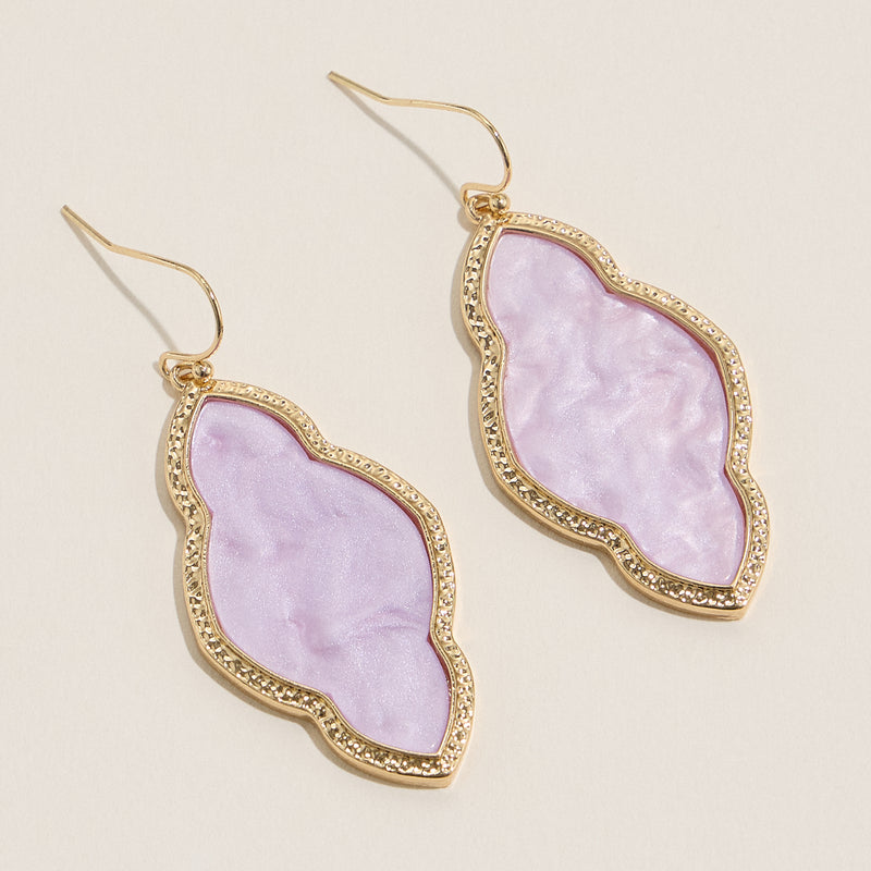 Acetate Drop Earrings – Lightweight, Stylish & Statement Jewelry - Marble Finish