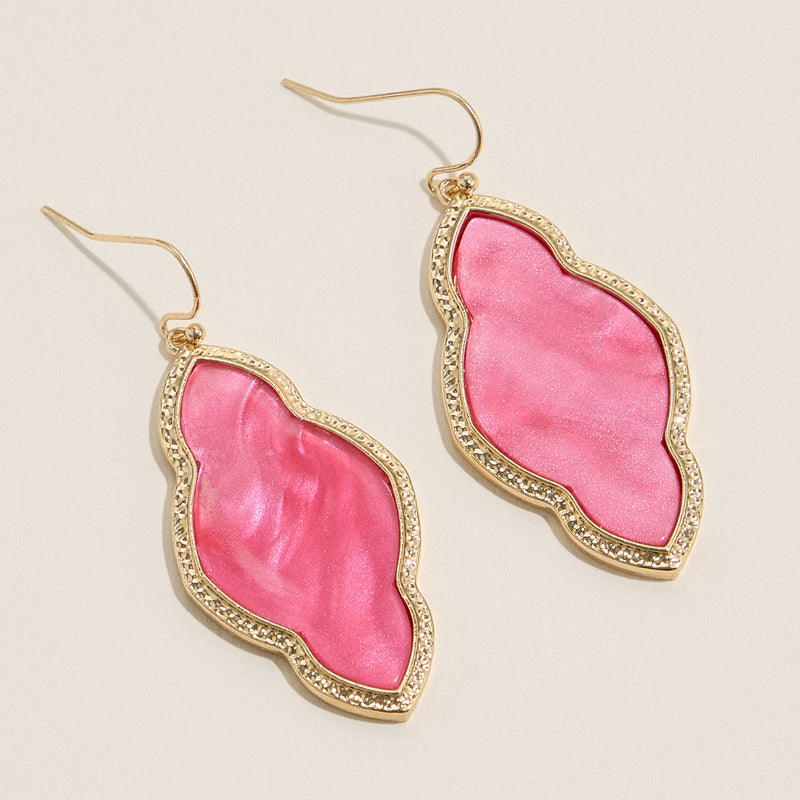 Acetate Drop Earrings – Lightweight, Stylish & Statement Jewelry - Marble Finish