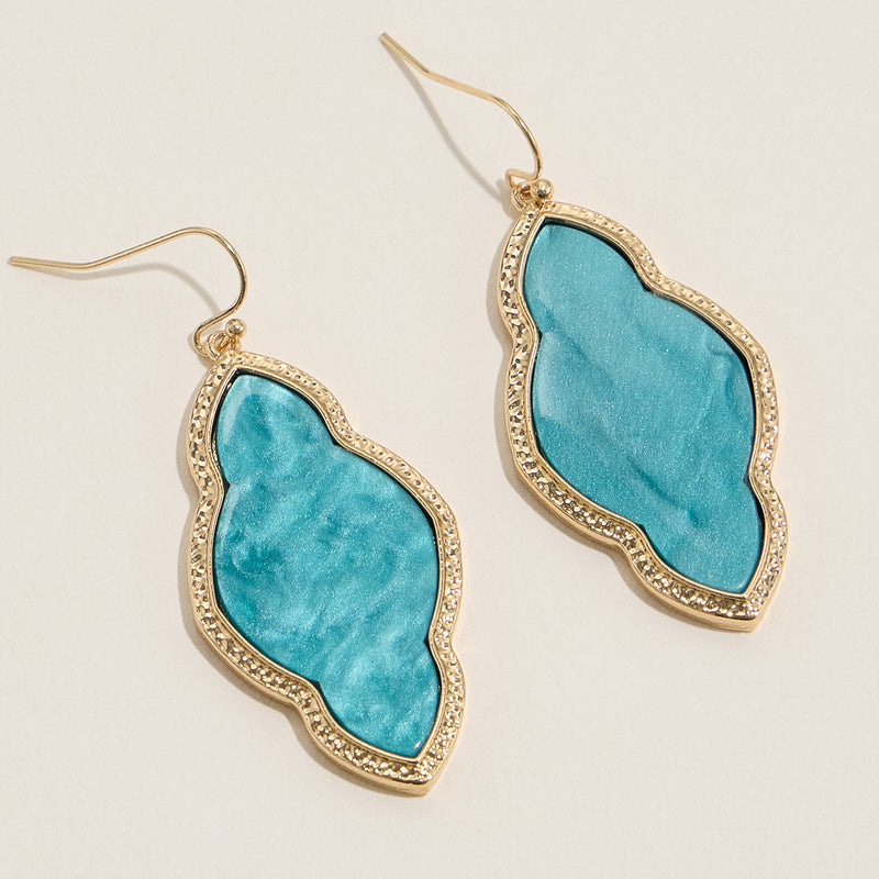 Acetate Drop Earrings – Lightweight, Stylish & Statement Jewelry - Marble Finish