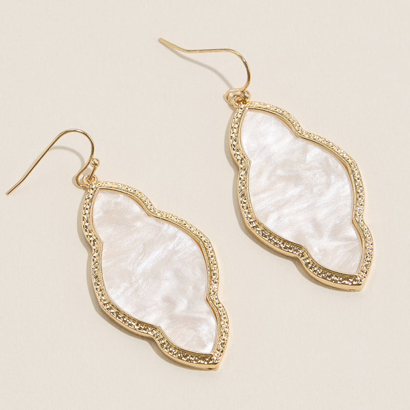 Acetate Drop Earrings – Lightweight, Stylish & Statement Jewelry - Marble Finish