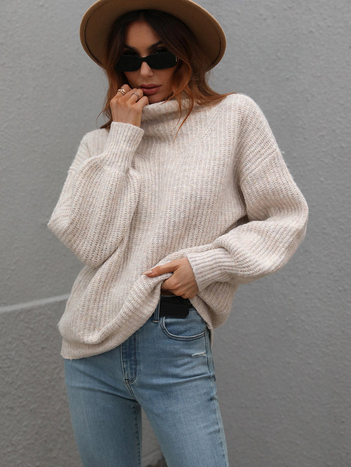 Turtleneck Pullover Loose Sweater